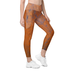 Sandstone Bliss Crossover Leggings with Pockets