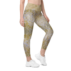 Microfiber Marvel Texture Crossover Leggings with Pockets