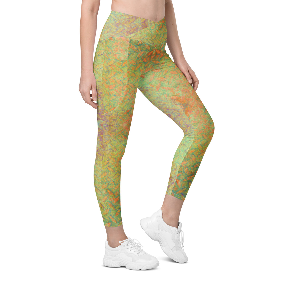 Jacquard Journey Texture Crossover Leggings with Pockets