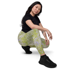 Organic Odyssey Texture Crossover Leggings with Pockets