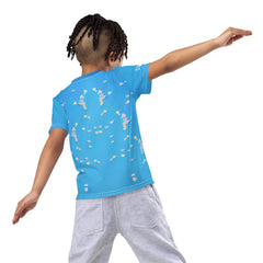 Colorful Creative Cutout design on kids' t-shirt