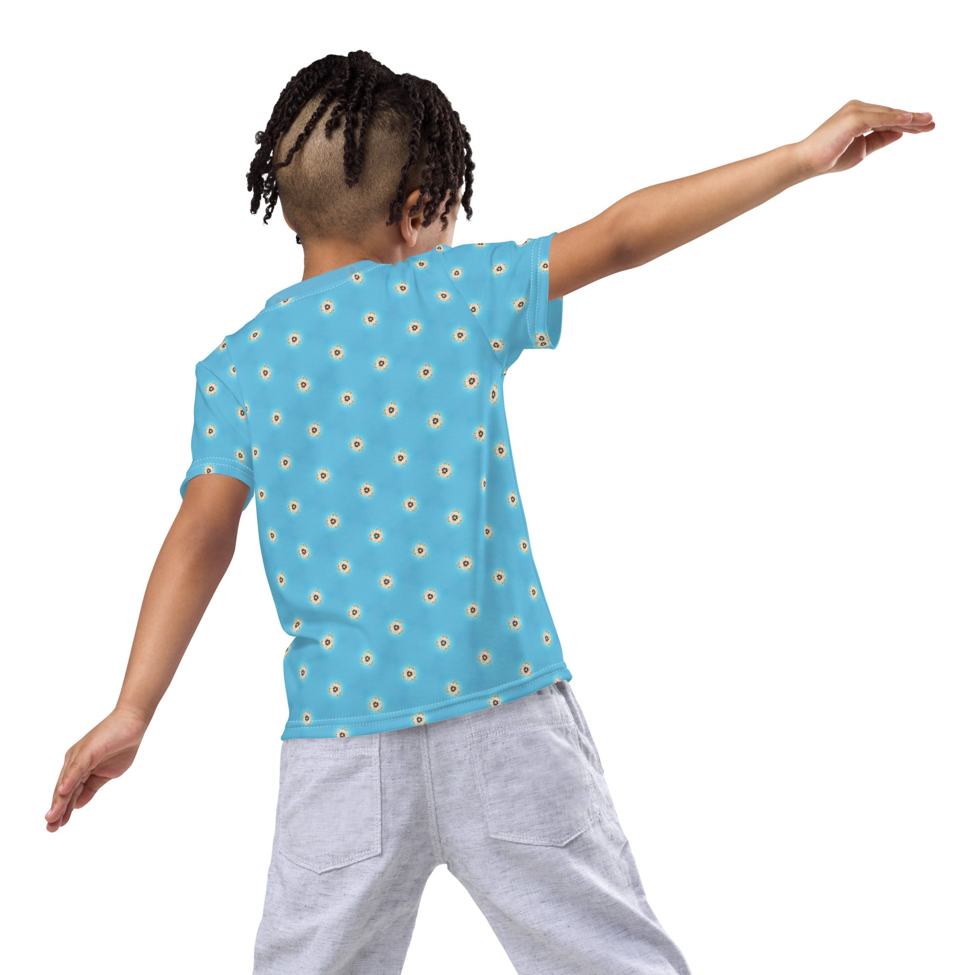 Colorful kirigami pattern kids top