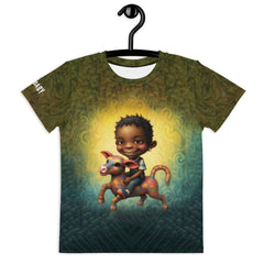 Kids Crew Neck T-Shirt in CB6-02 Design