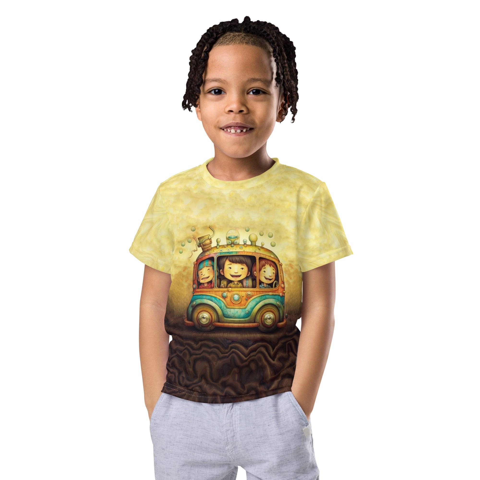 CB3-115 Kids Crew Neck T-Shirt in vibrant colors on white background.