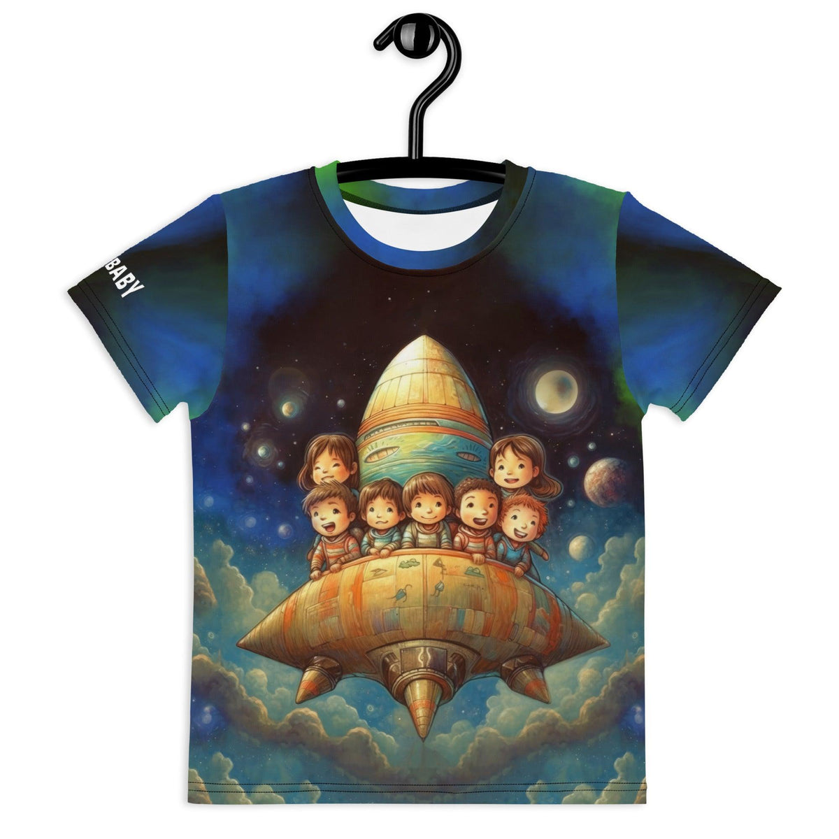 CB3-133 kids crew neck t-shirt in bright blue.