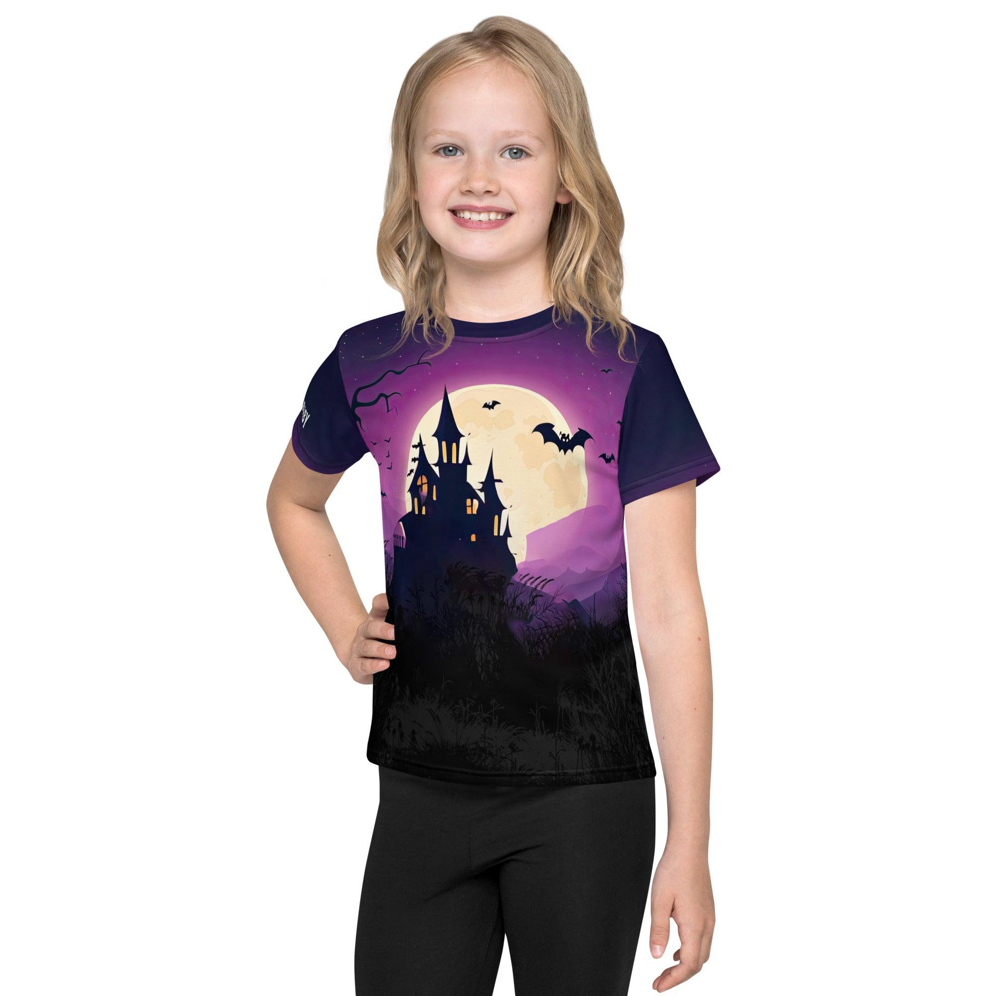 Halloween Haunted House Crew Neck Tee - Beyond T-shirts