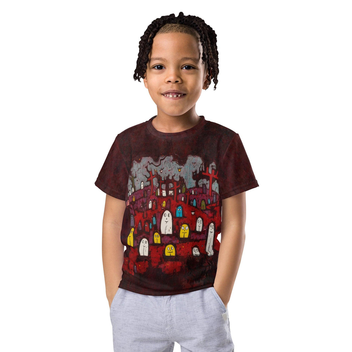 Haunted Cemetery Kids All-Over Print Shirt - Beyond T-shirts