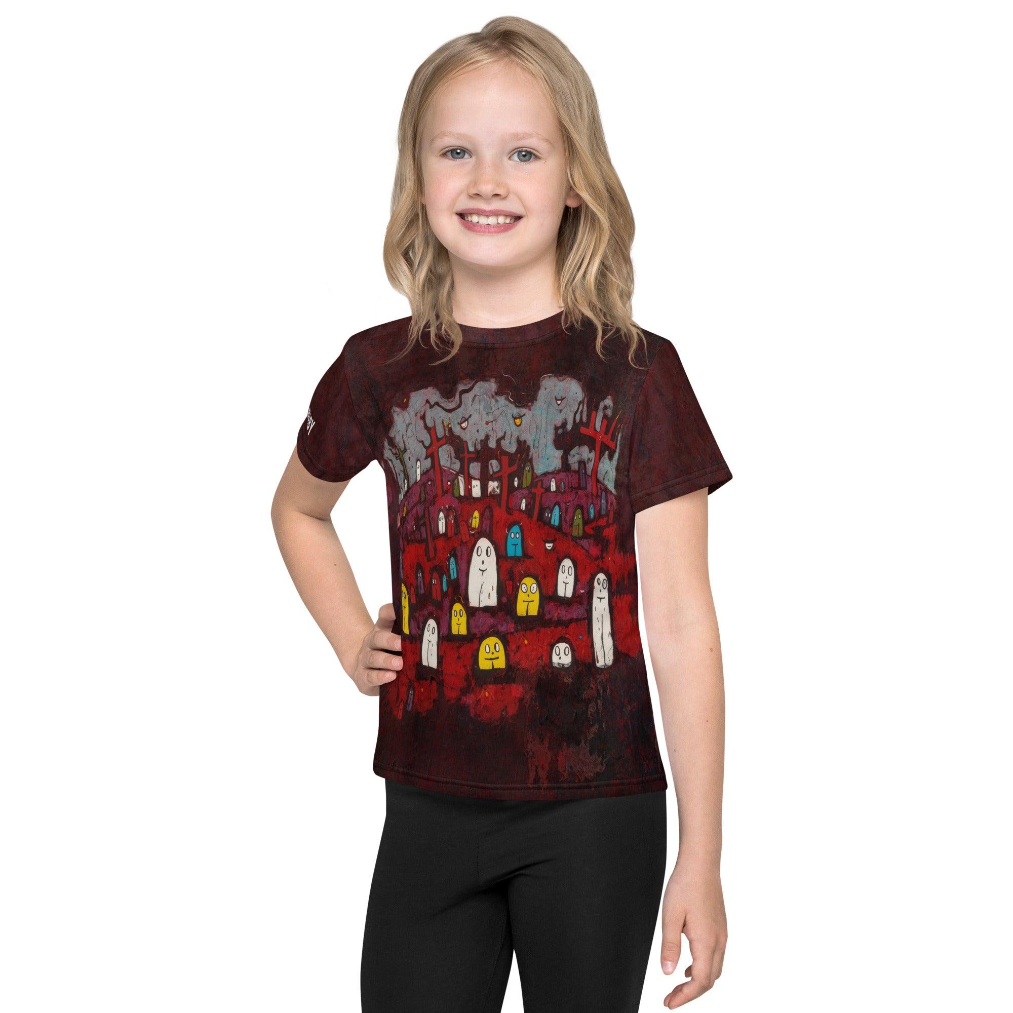 Haunted Cemetery Kids All-Over Print Shirt - Beyond T-shirts