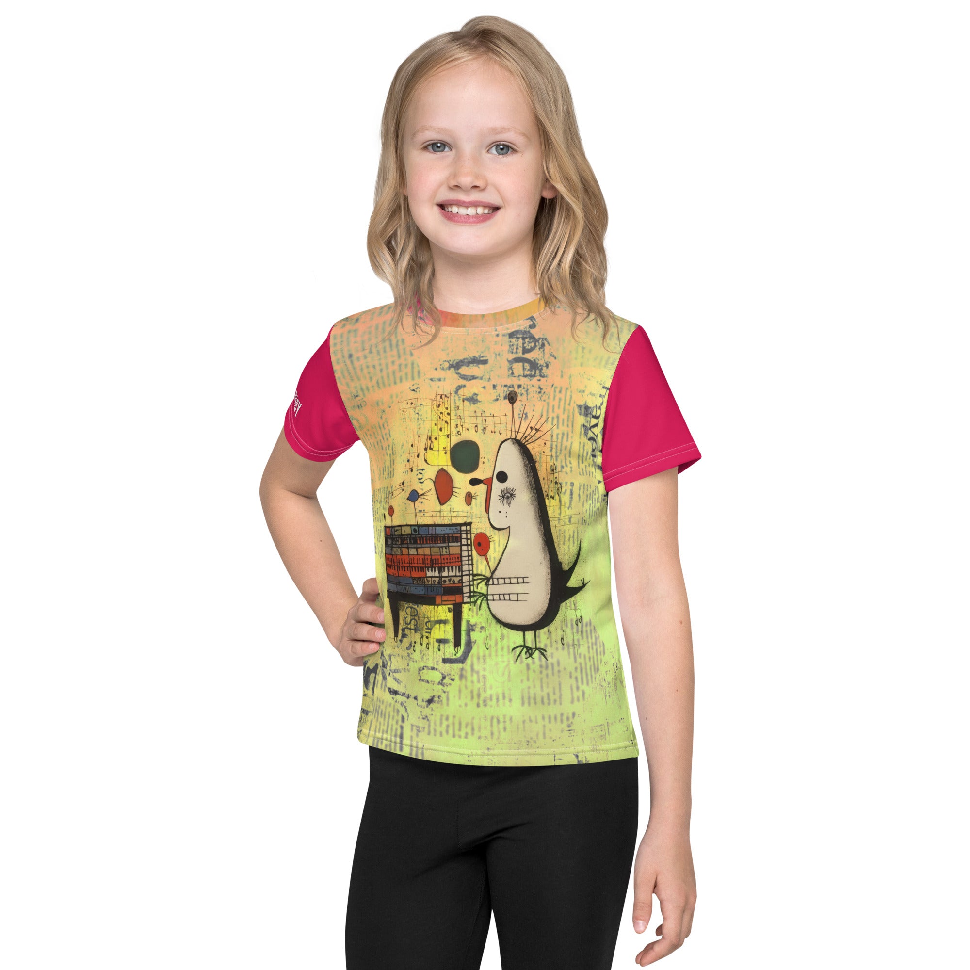 Whimsical Wonders Kids' Artistic Crew Neck