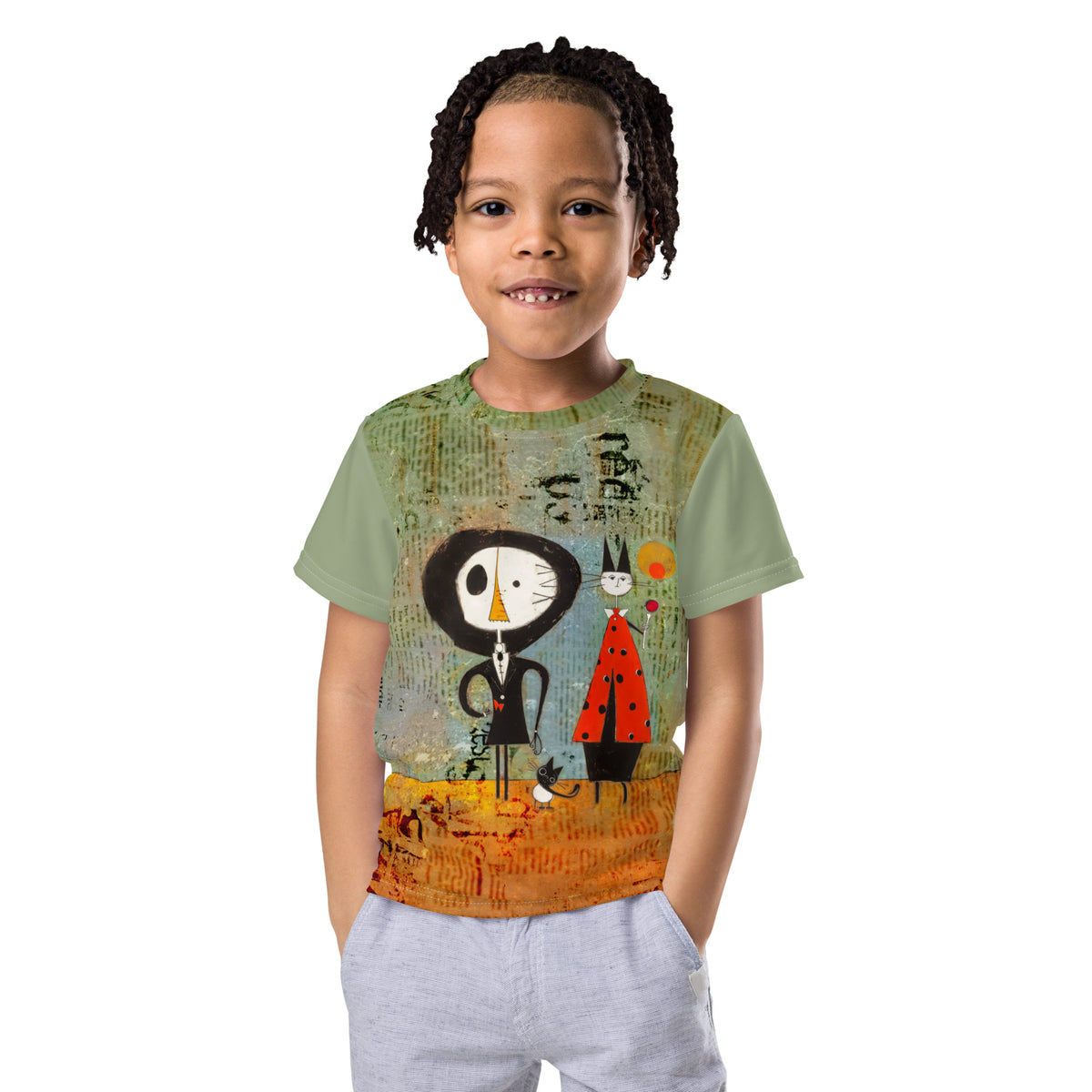 Petite Ponderer Thoughtful Art T-Shirt