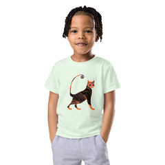 Whiskered Wonderland Whimsy Kids T-Shirt