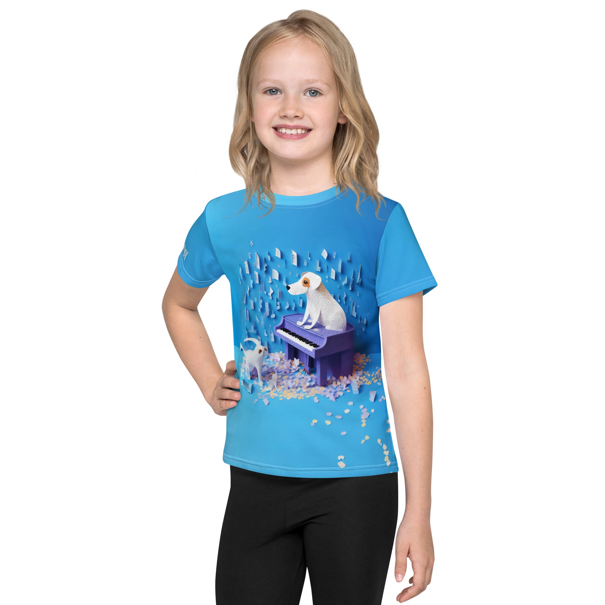 Fun and funky kids crew neck t-shirt design