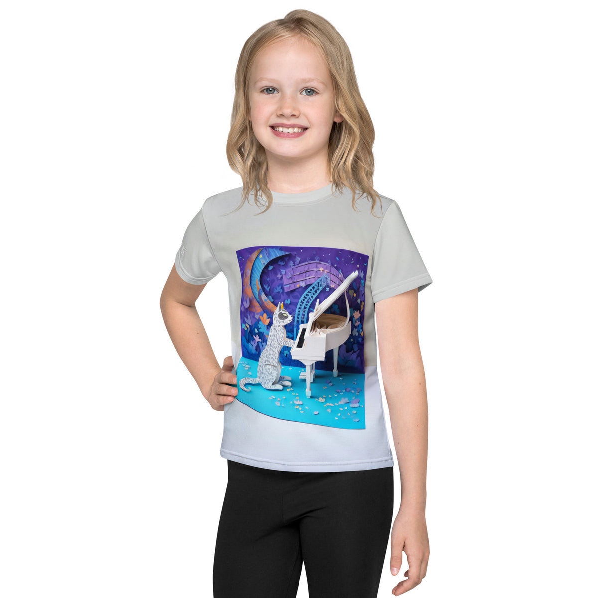 Colorful Kirigami Wonderland t-shirt for kids