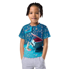 Stylish kids t-shirt with kirigami art