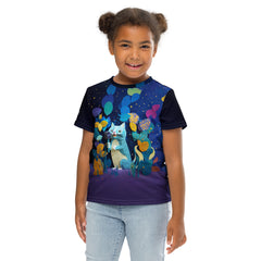 Colorful and artistic crew neck t-shirt for kids.