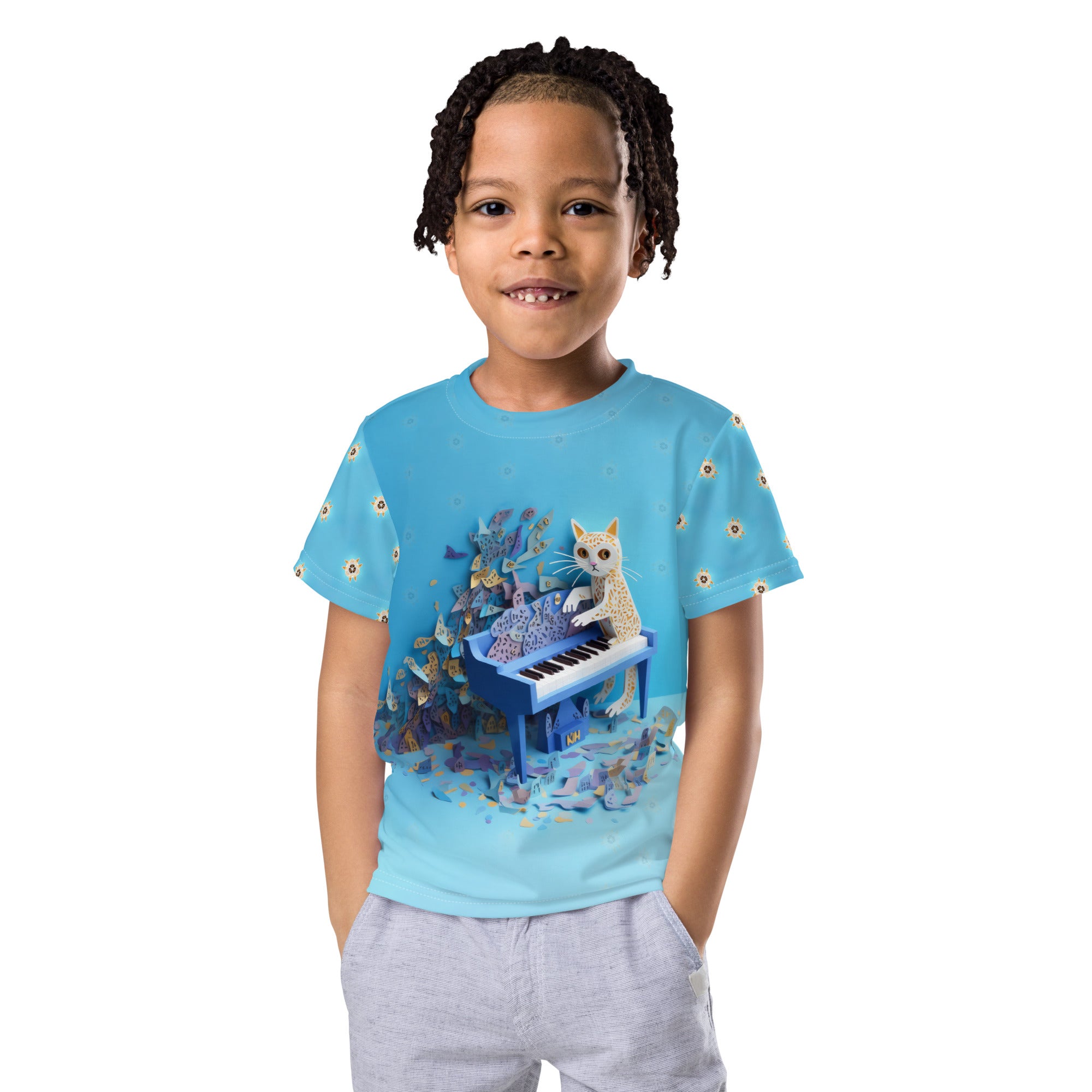 Creative paper-cut art kids t-shirt