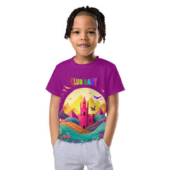 Magical unicorn-themed kids T-shirt close-up
