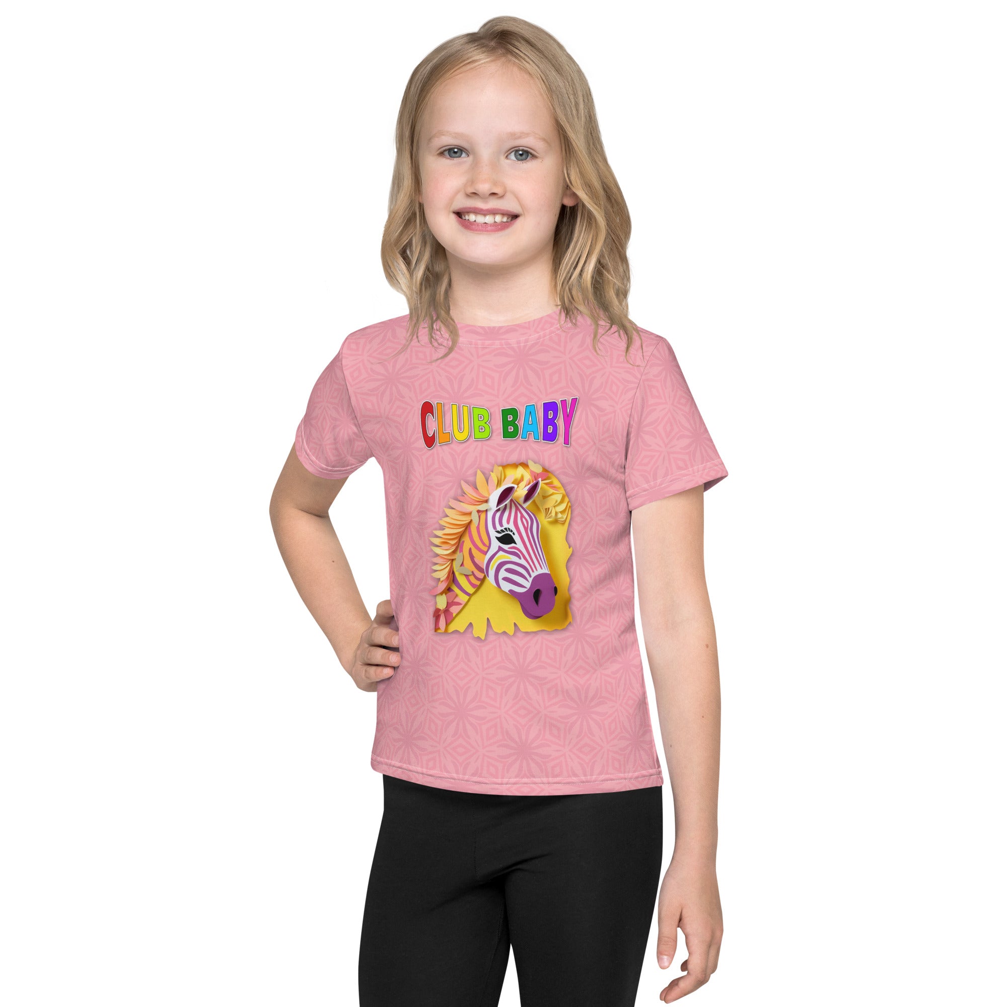 Fairy tale-inspired kids t-shirt in a storybook garden theme
