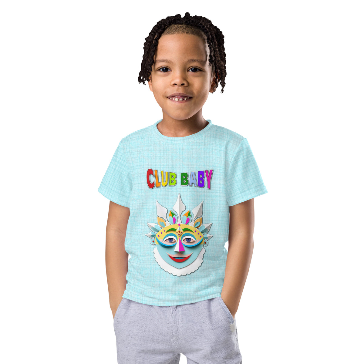 Whimsical kids crew neck t-shirt with fairy tale-inspired design