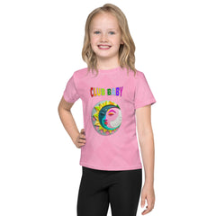 Mystical Mermaid Kids Crew Neck T-Shirt in vibrant colors
