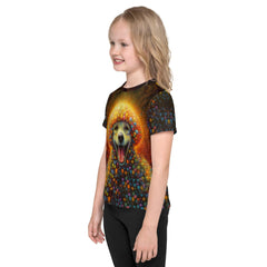 Child wearing CB3-101 crew neck t-shirt playing outdoors