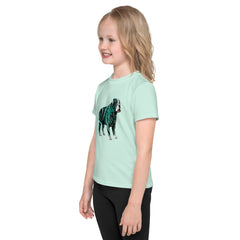 Bull’s Blossoming Backdrop Kids T-Shirt
