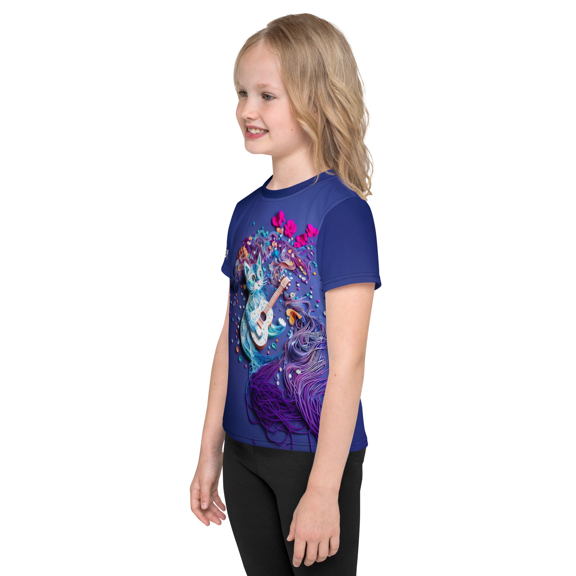 Durable kids' T-shirt with Kirigami Playtime design