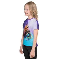 Child wearing artistic adventure crew neck tee