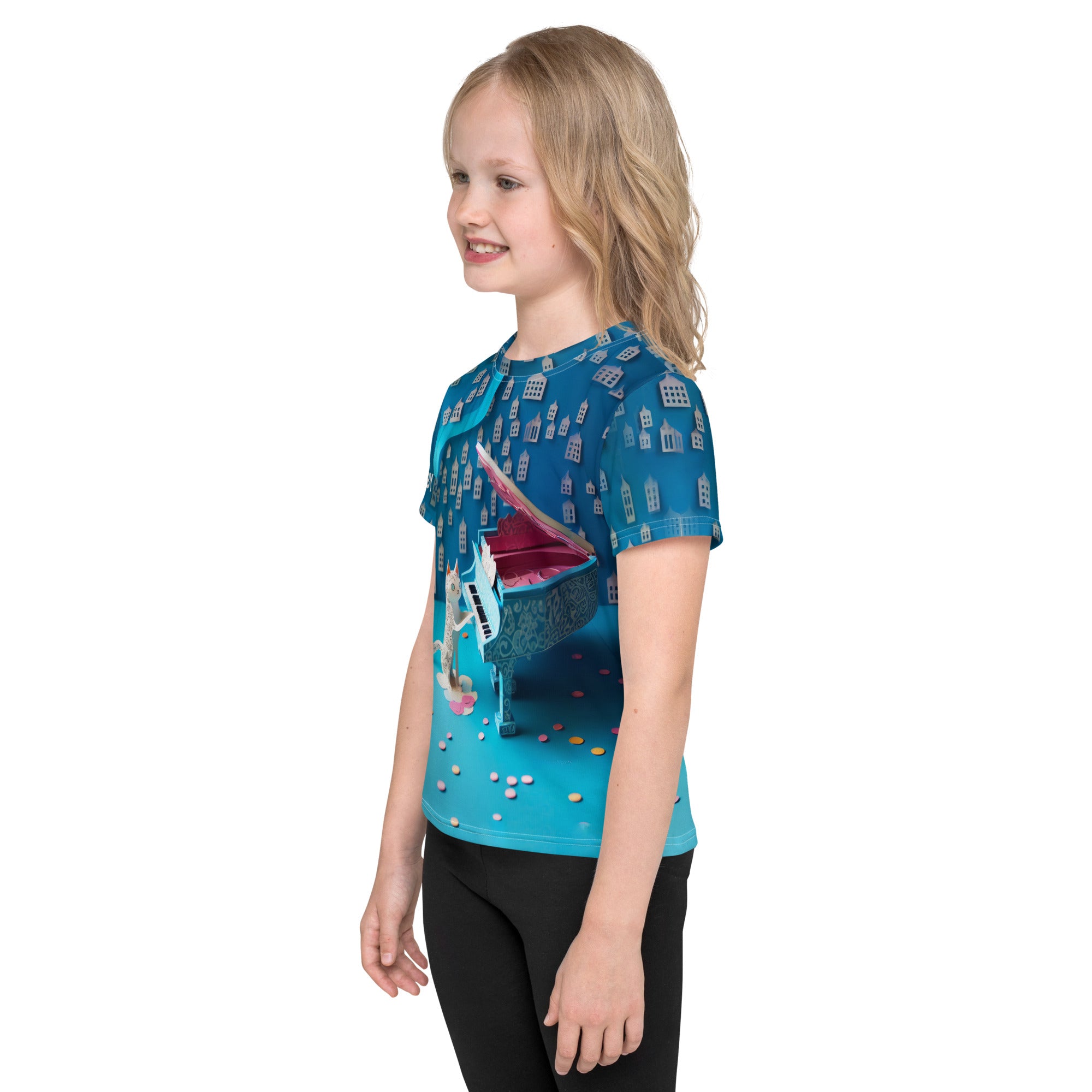 Colorful kirigami crew neck for kids