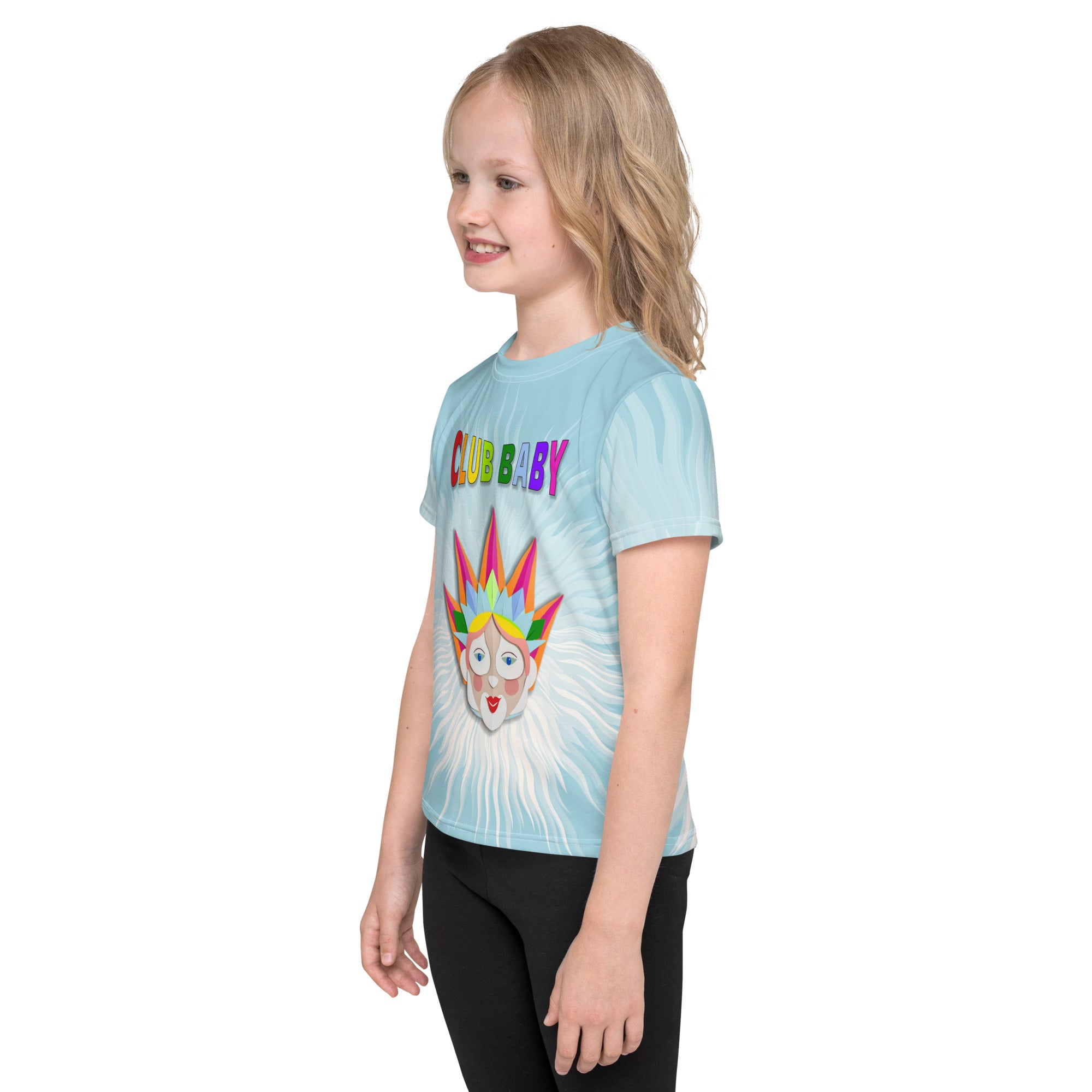 Kids crew neck t-shirt with fantasy animal prints
