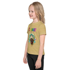 Kid's Mermaid Lagoon crew neck t-shirt on display.
