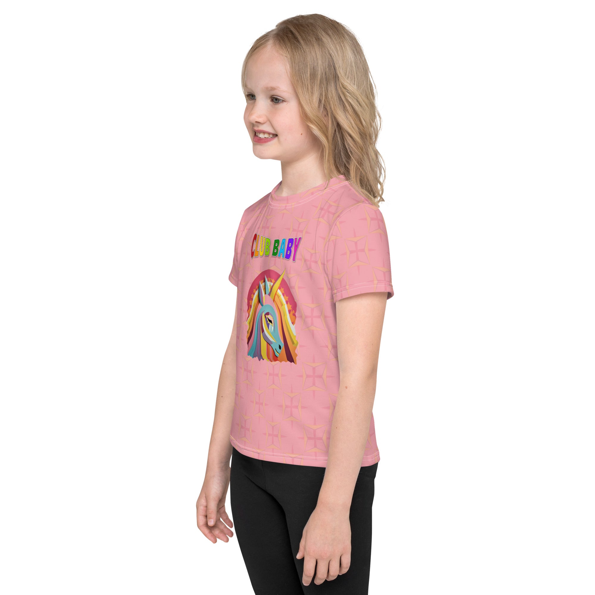 Children's crew neck t-shirt with fairy tale graphics
