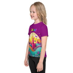 Whimsical unicorn print on kids' T-shirt perfect for fairy tale lovers





