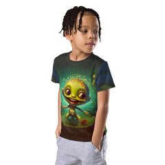 Close-up of CB3-81 kids crew neck t-shirt fabric