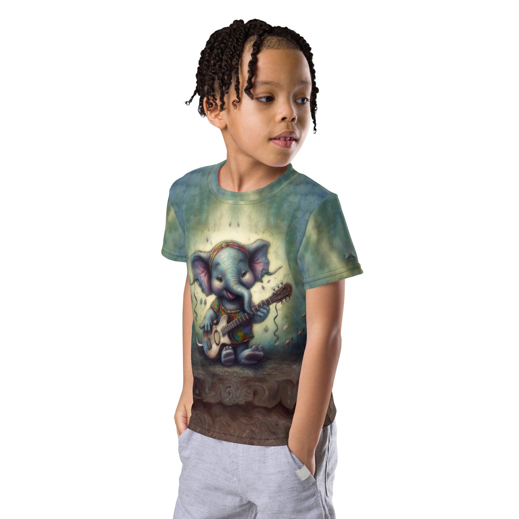 Child wearing CB3-82 Crew Neck T-Shirt outdoors