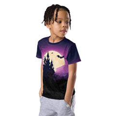 Halloween Haunted House Crew Neck Tee - Beyond T-shirts