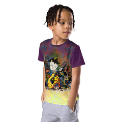 Cheerful Cheetah Chases Children's T-Shirt