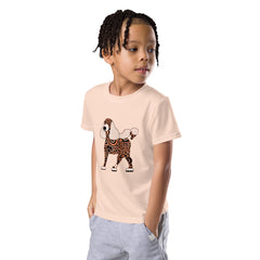 Whimsical Poodle Wonders Kids Crew Neck T-Shirt