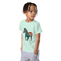 vZebra’s Zigzagging Zest Kids Crew Neck T-Shirt