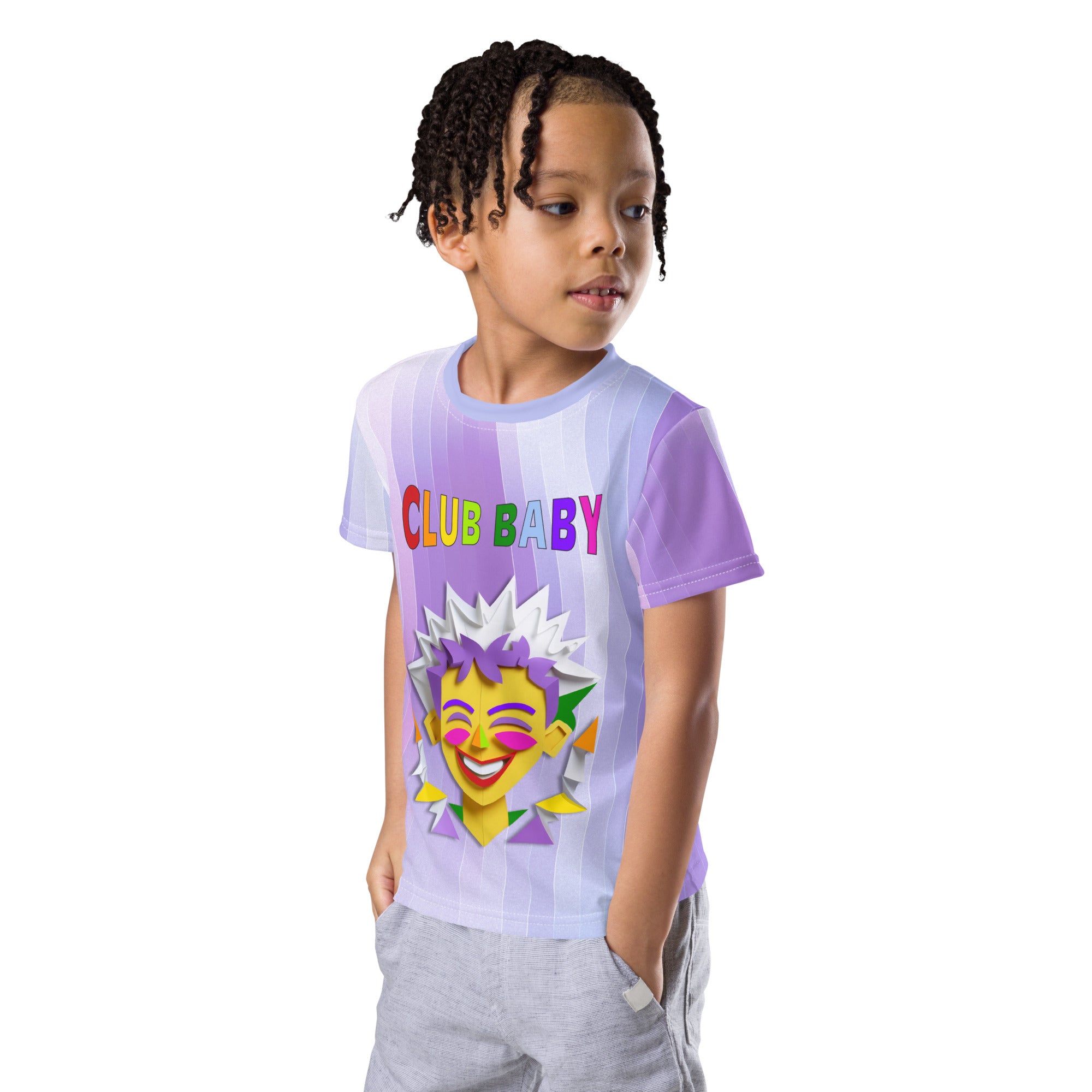 Kids rainbow unicorn T-shirt in vibrant colors
