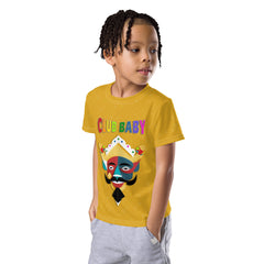 Child wearing Brave Knight themed crew neck t-shirt
