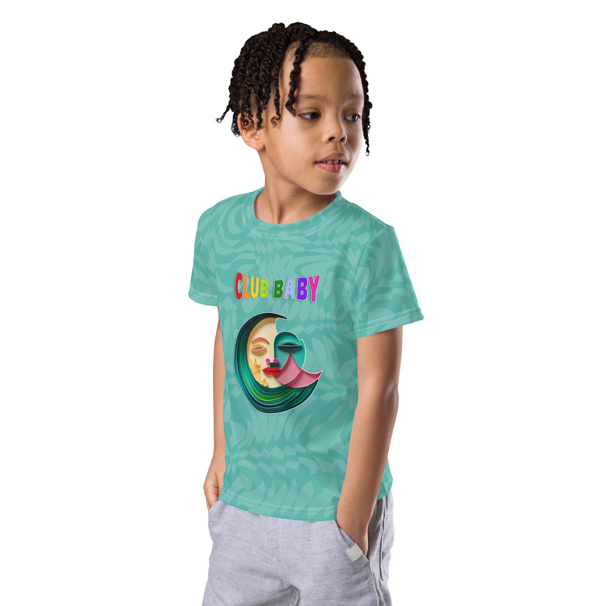 Soft kids t-shirt with a fairy tale castle design





