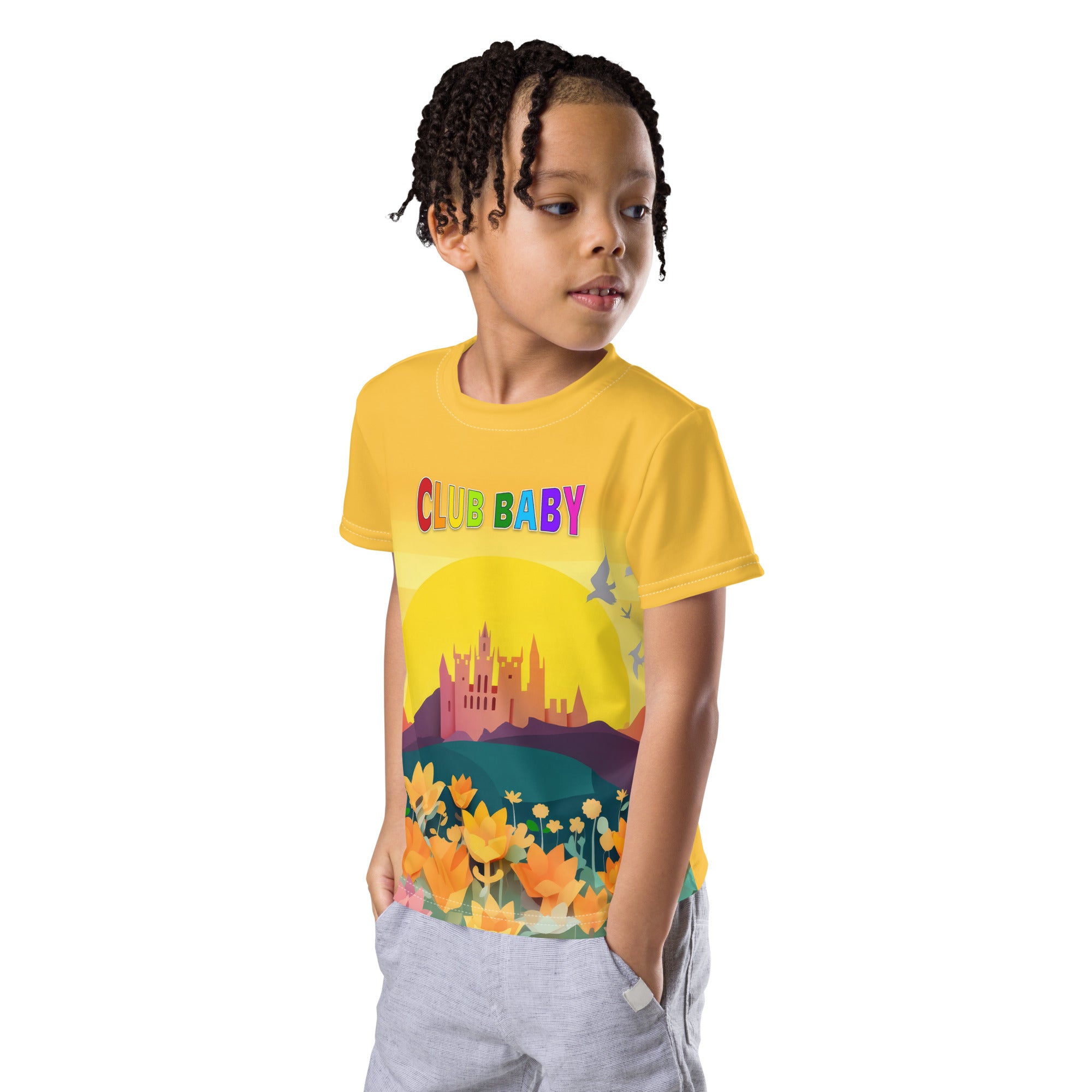 Child playing outdoors in the Pixie Dust Adventure T-Shirt
