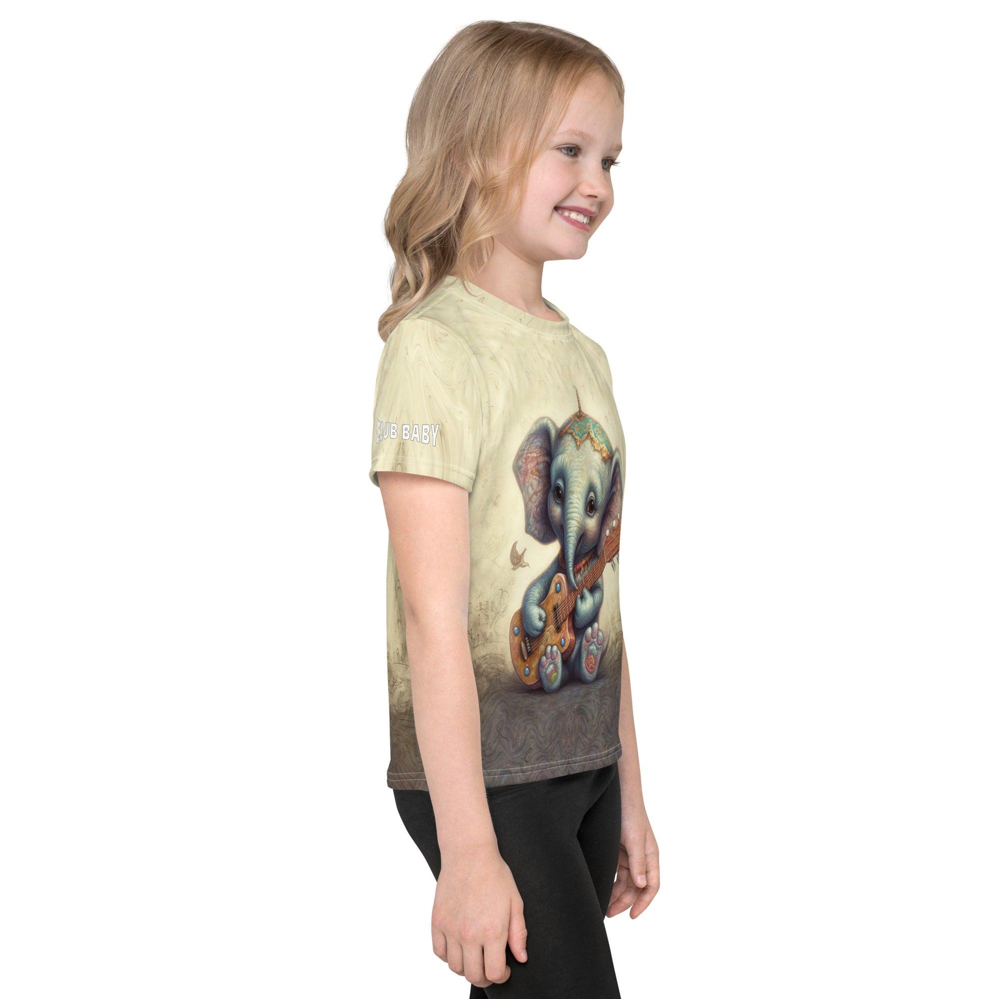 CB3-79 kids t-shirt paired with jeans and sneakers.