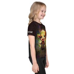 Front and back view of CB3-91 kids' crew neck t-shirt design