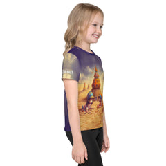 CB3-117 crew neck t-shirt for kids, size and color options.