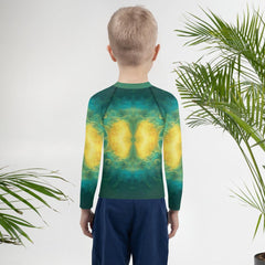 Close-up of CB6-03 Kids Rash Guard material showcasing durability and quality