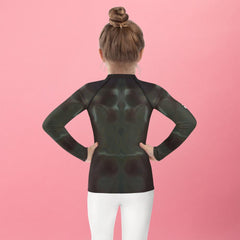 Close-up of CB3-78 Kids Rash Guard fabric and texture