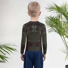 CB3-78 Kids Rash Guard in various colors and sizes on display