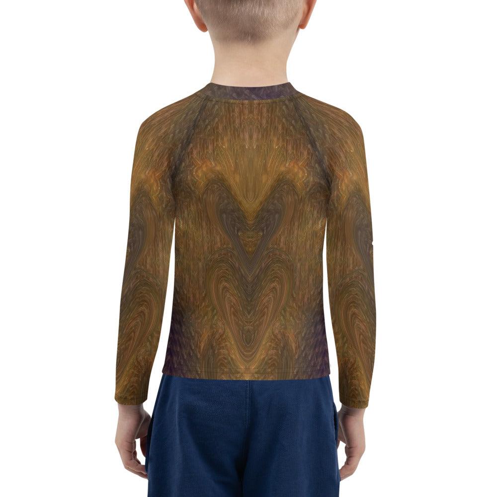 Back view of CB3-108 kids rash guard